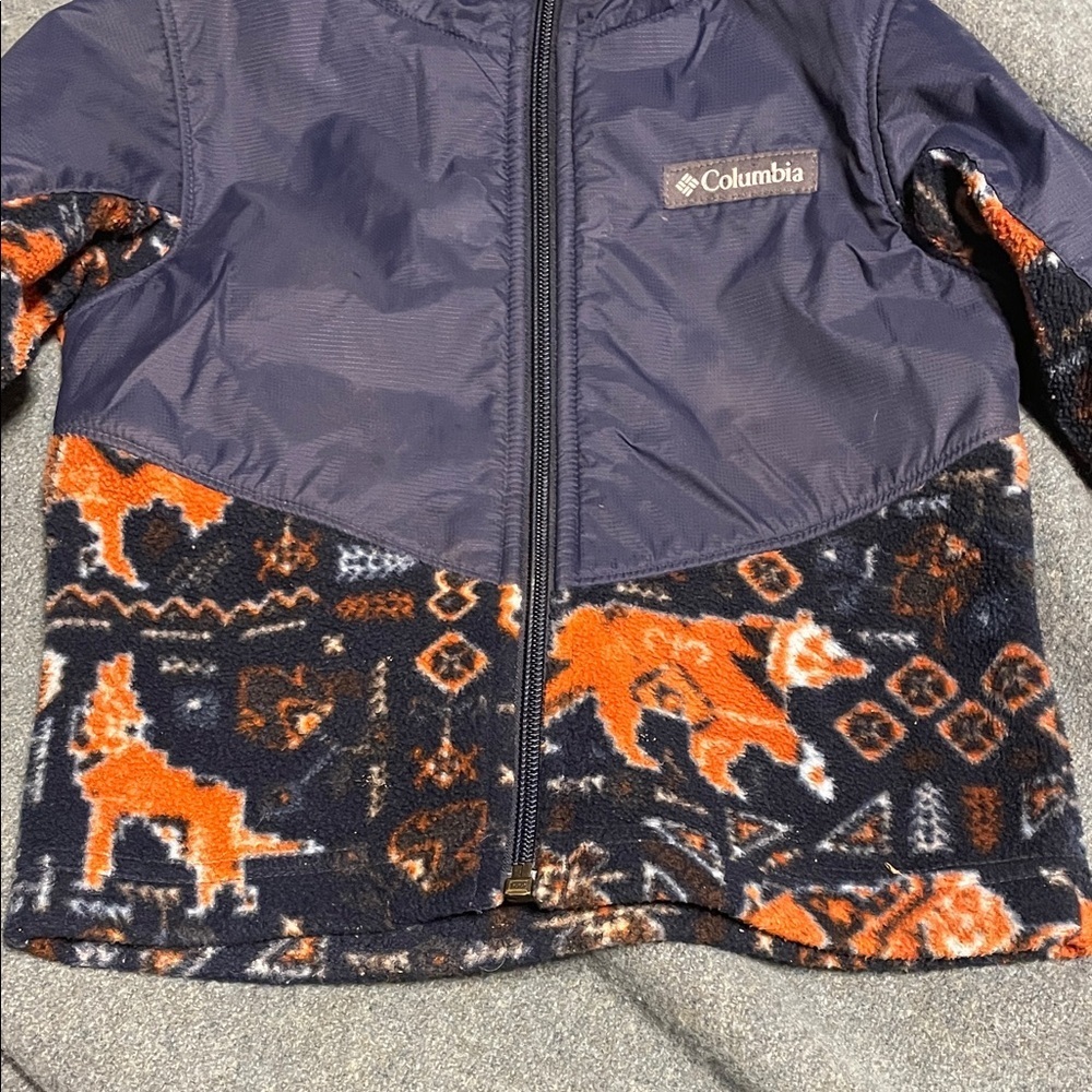 Columbia Kids' Navy and Orange Hooded Jacket - Picture 2 of 6